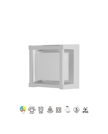 CREEK * PLAFÓN/APLIQUE EXTERIOR BLANCO LED IP65 - 15W - CCT